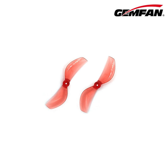 10539 2 propellers gemfan 45mm 2 pc durable 1mm clear red 4ccw 4cw