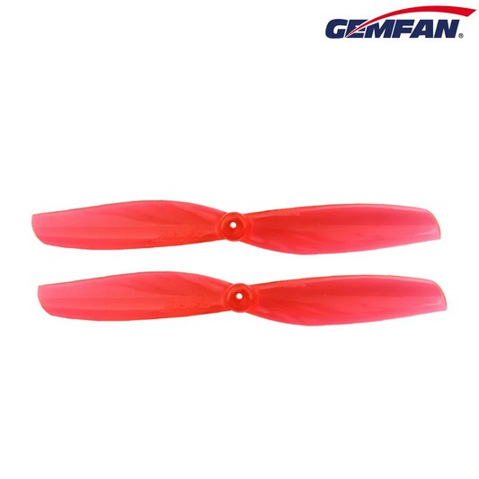 10761 2 propellers gemfan 65mms 2 pc shaft 1 5mm clear red 4ccw 4cw