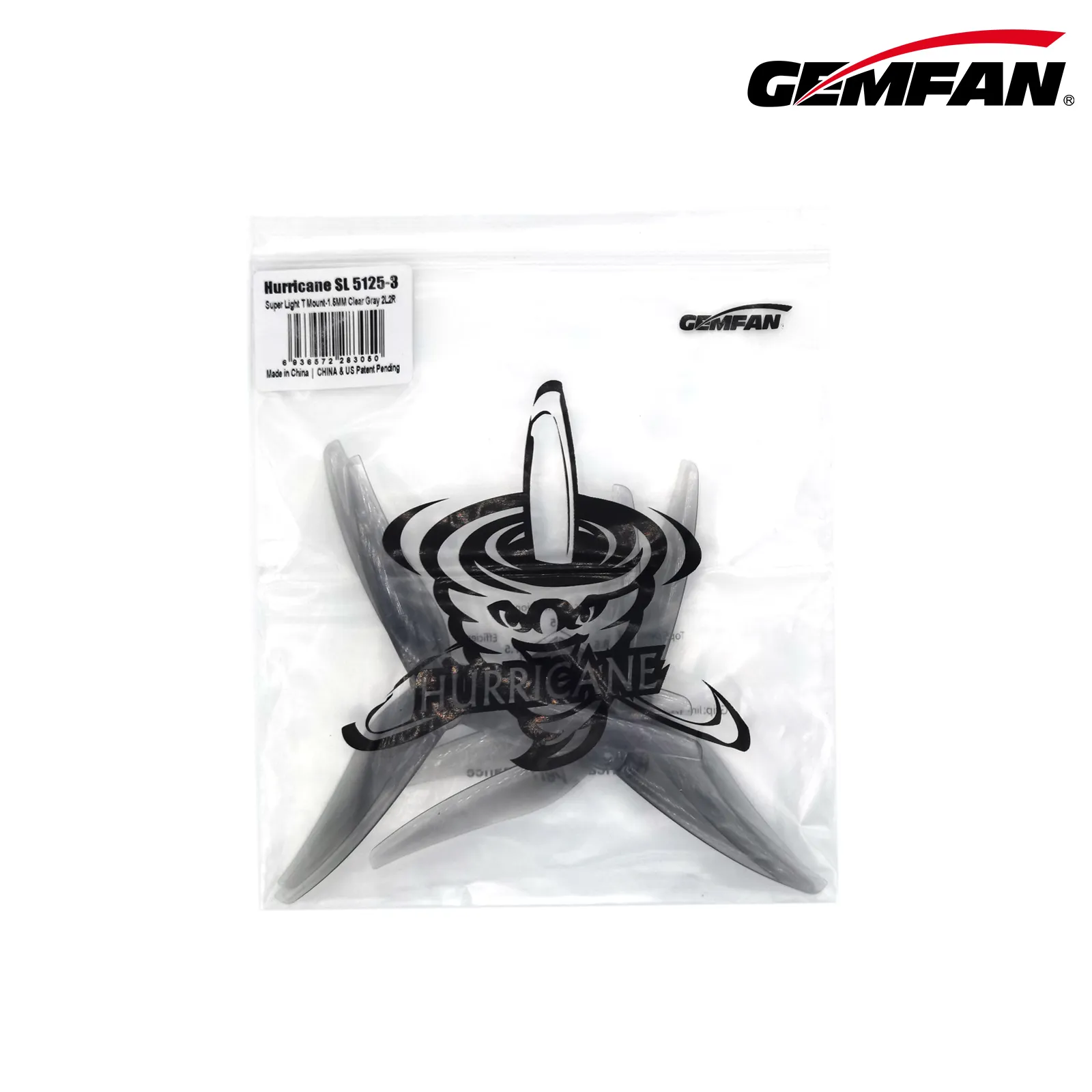 11013 9 propellers gemfan super light 5125 3 pc durable t mount 1 5mm clear gray 2ccw 2cw