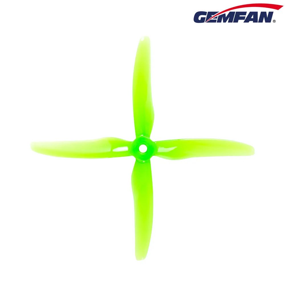 11142 3 propellers gemfan hurricane 51455 4 x props pc durable 4 blade popo green 2ccw 2cw