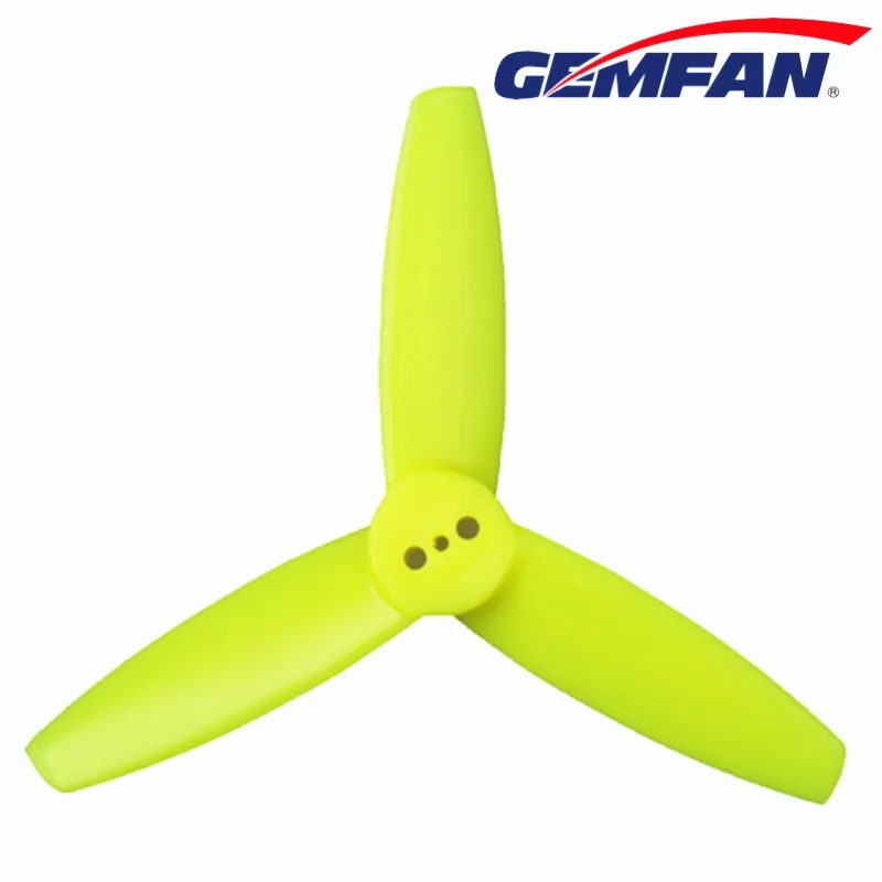 11601 1 propellers gemfan 3035 3 pc bullnose 3 holes lemon yellow 2ccw 2cw