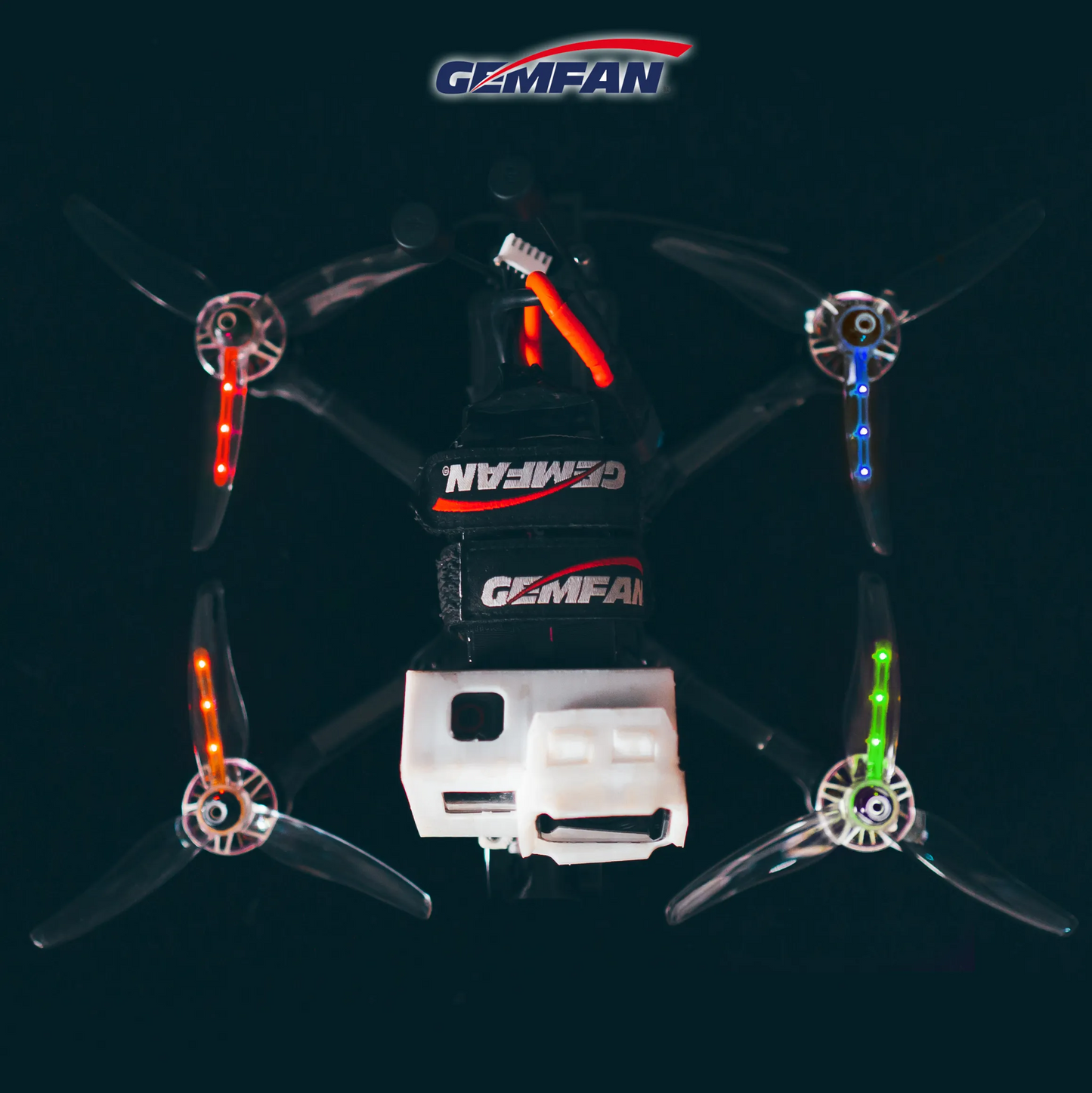 11928 2 propellers gemfan 51433l starlight led props green