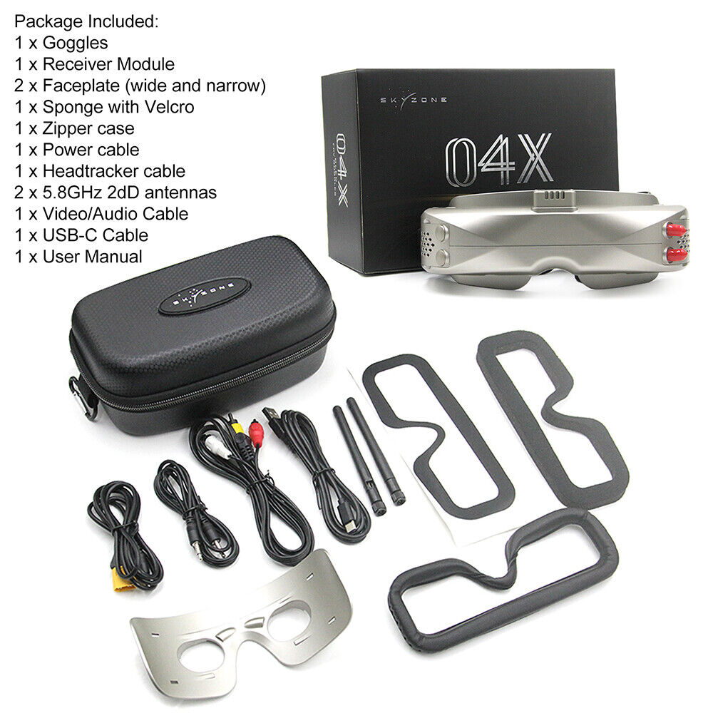 12312 4 goggles skyzone sky04x v2 silver