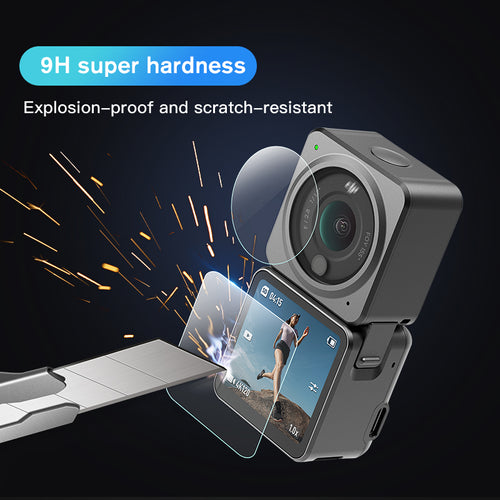 13477 6 tempered glass screen protector film startrc for dji action 2