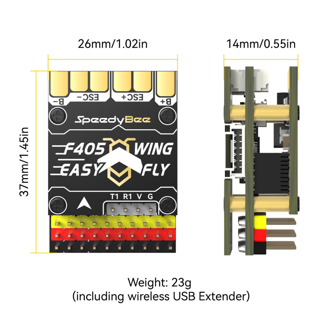 14277 3 stack speedybee f405 wing mini
