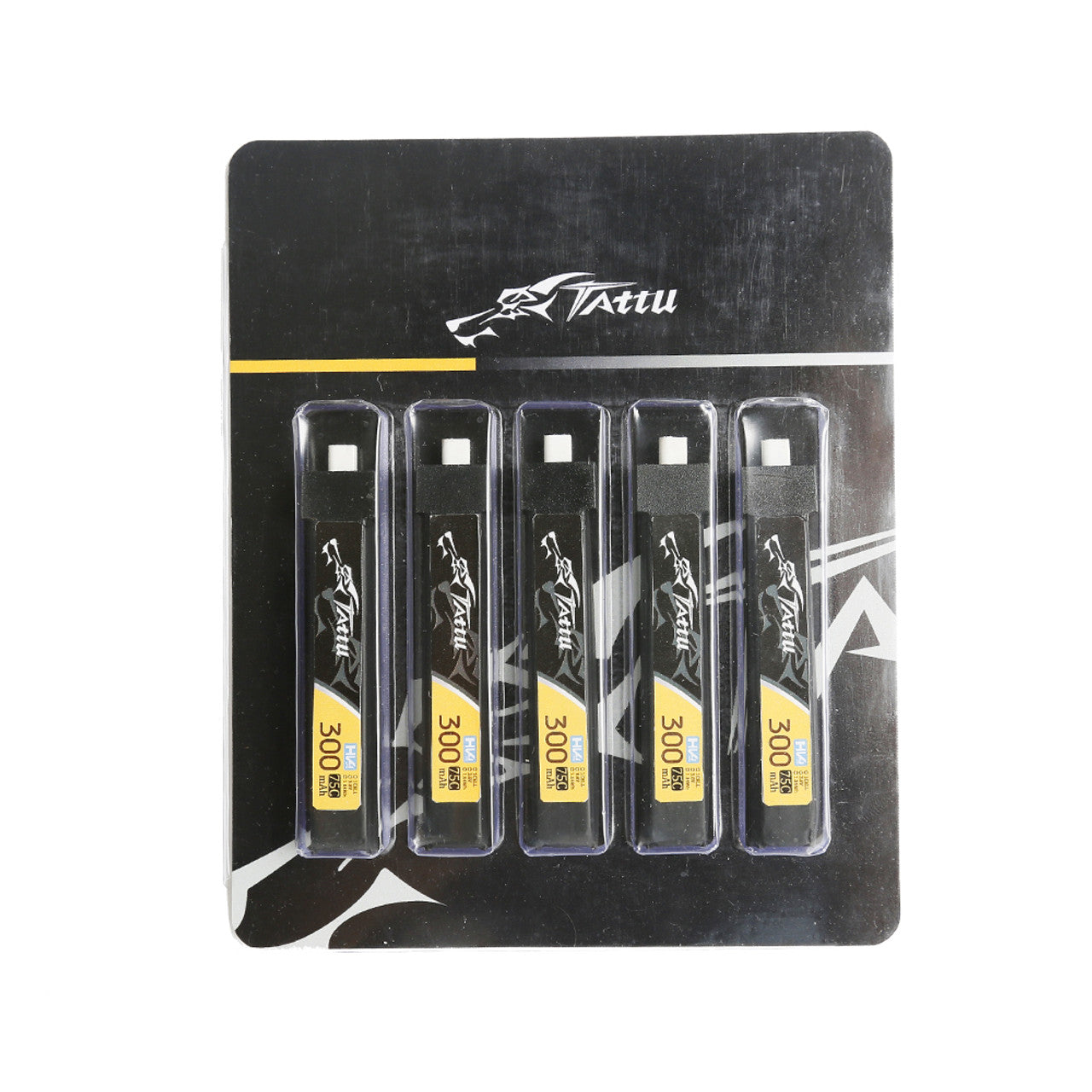 14313 2 battery tattu lipo 1s 3 8v 300mah high voltage 75c with bt 2 0 plug 5pcs