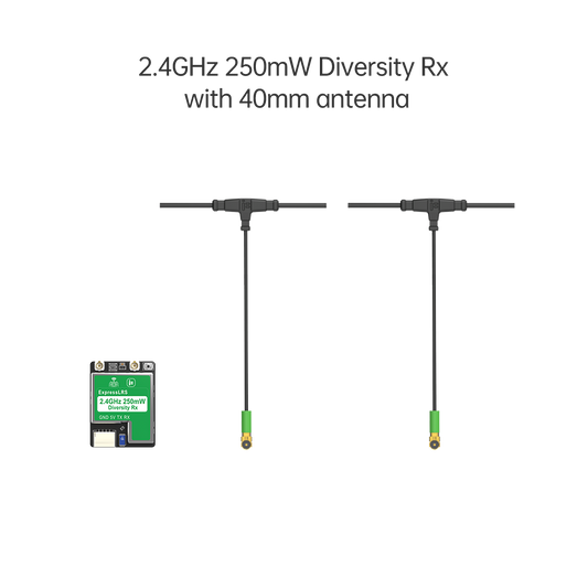 14907 receiver iflight true diversity elrs 2 4g rx 2 x 40mm mini antenna