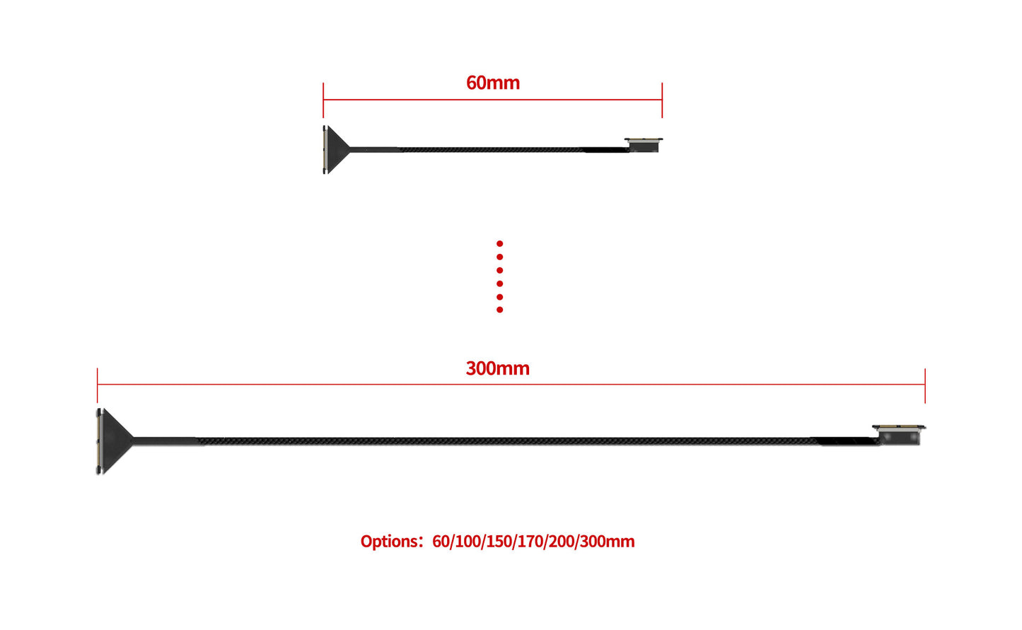 156 4 coaxial cable runcam for dji o3 60mm