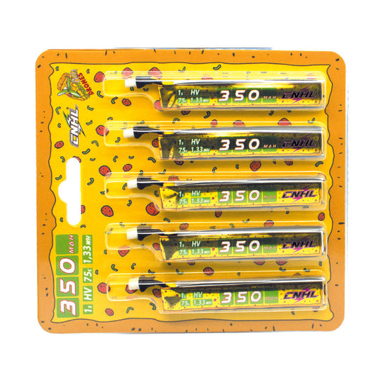 15843 battery cnhl pizza series lipo 1s 3 8v 350mah 75c bt2 0 5pcs