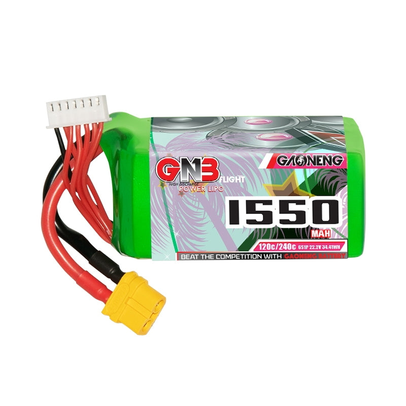 16038 battery gnb gaoneng lipo 6s 22 2v 1550mah 120c xt60