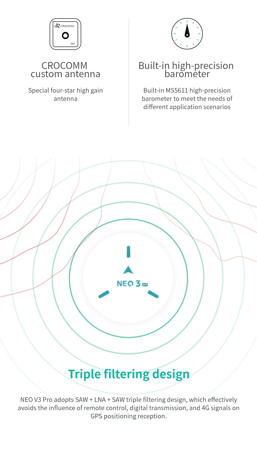 GPS modulis CUAV NEO 3 Pro