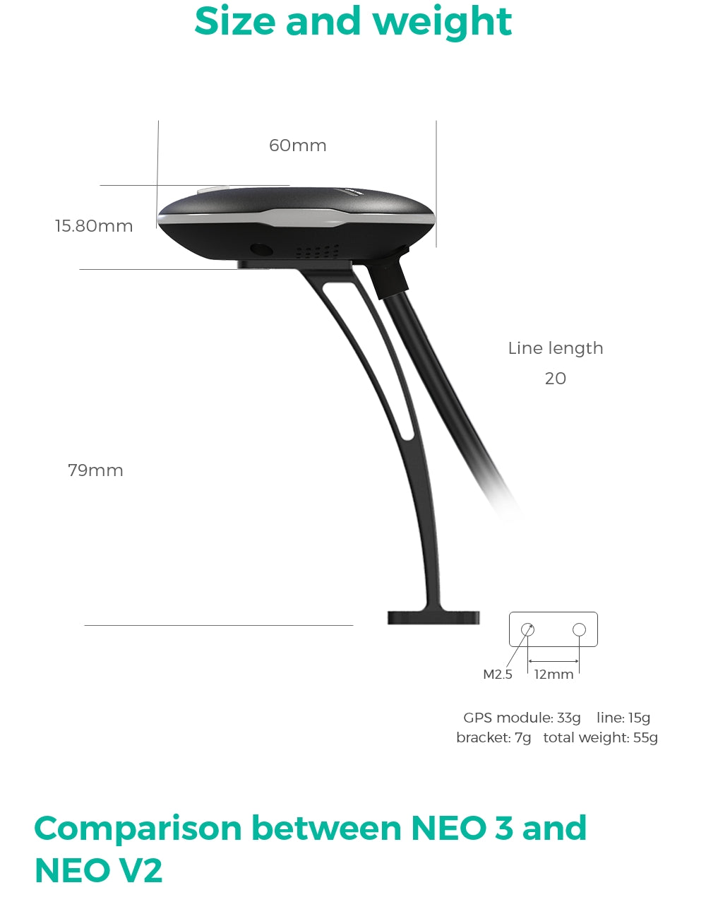 GPS modulis CUAV NEO 3