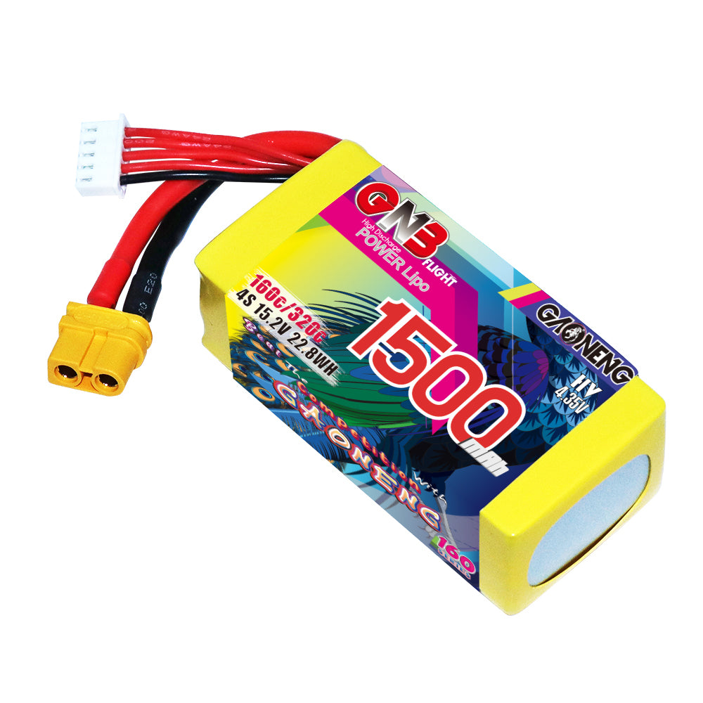 Akumuliatorius GNB GAONENG 1500mah 4S1P 15.2V HV 160C XH-JST 5P XT60