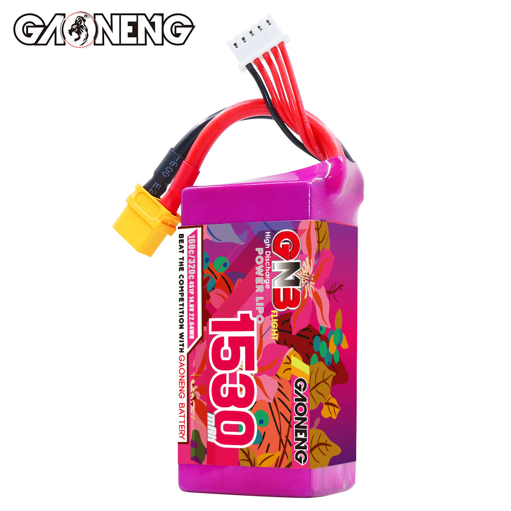 Akumuliatorius GNB GAONENG 1530mah 4S1P 14.8V 160C XH-JST 5P XT60