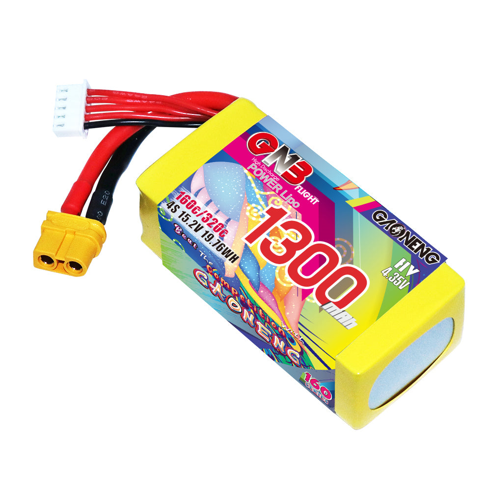 Akumuliatorius GNB GAONENG 1300mah 4S1P 15.2V HV 160C XH-JST 5P XT60