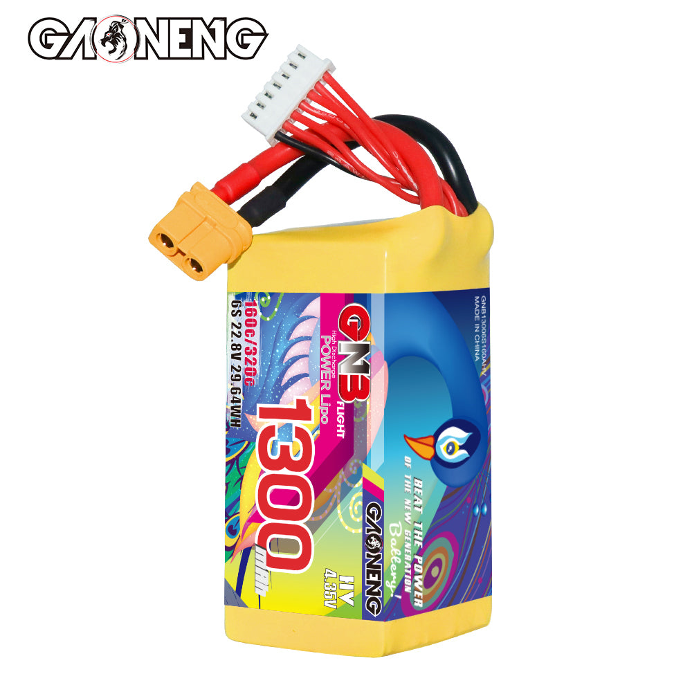Akumuliatorius GNB GAONENG 1300mah 6S1P 22.8V HV 160C XH-JST 7P XT60