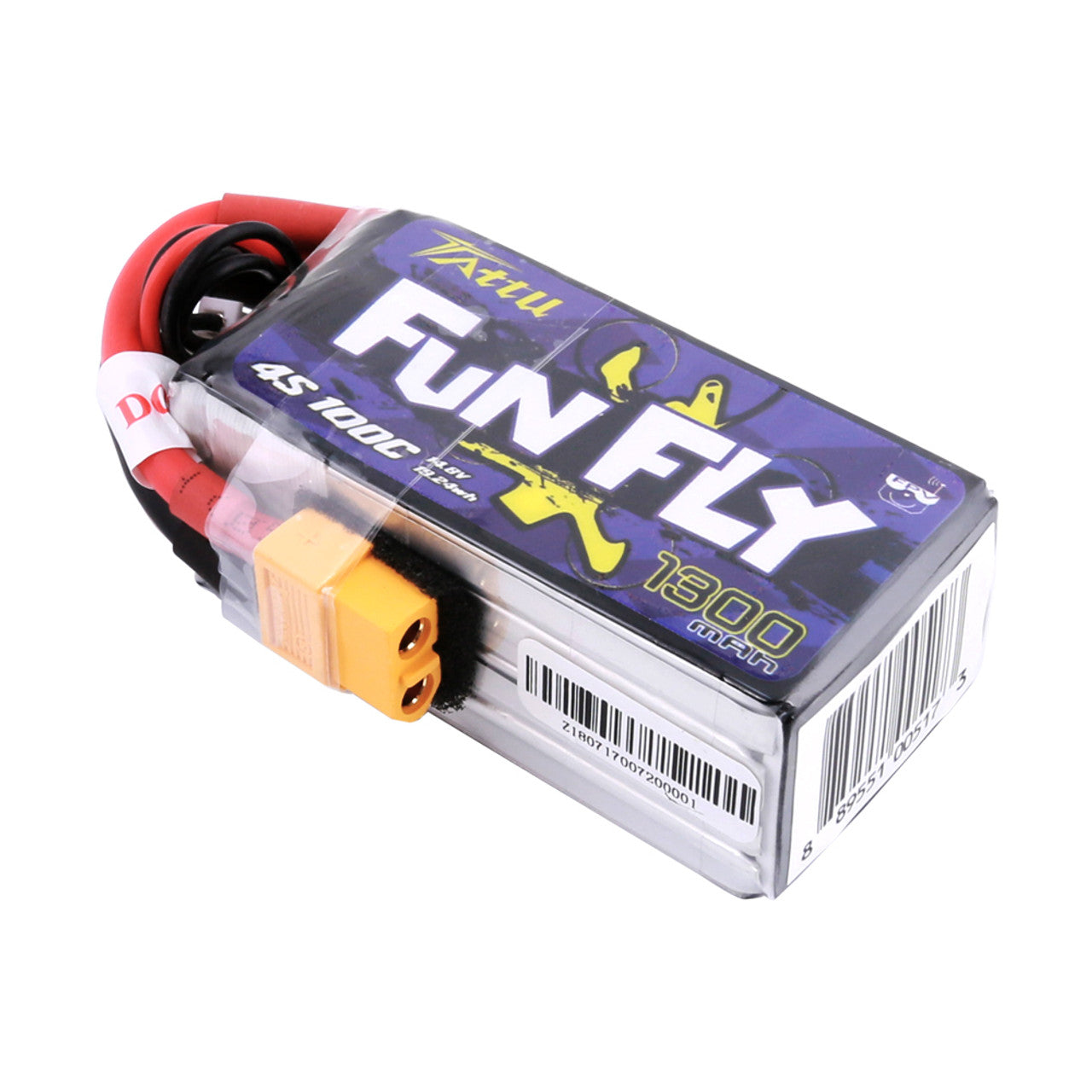 „Tattu Funfly“ serijos LiPo 4S 1300mAh 14.8V 100C XT60 akumuliatorius