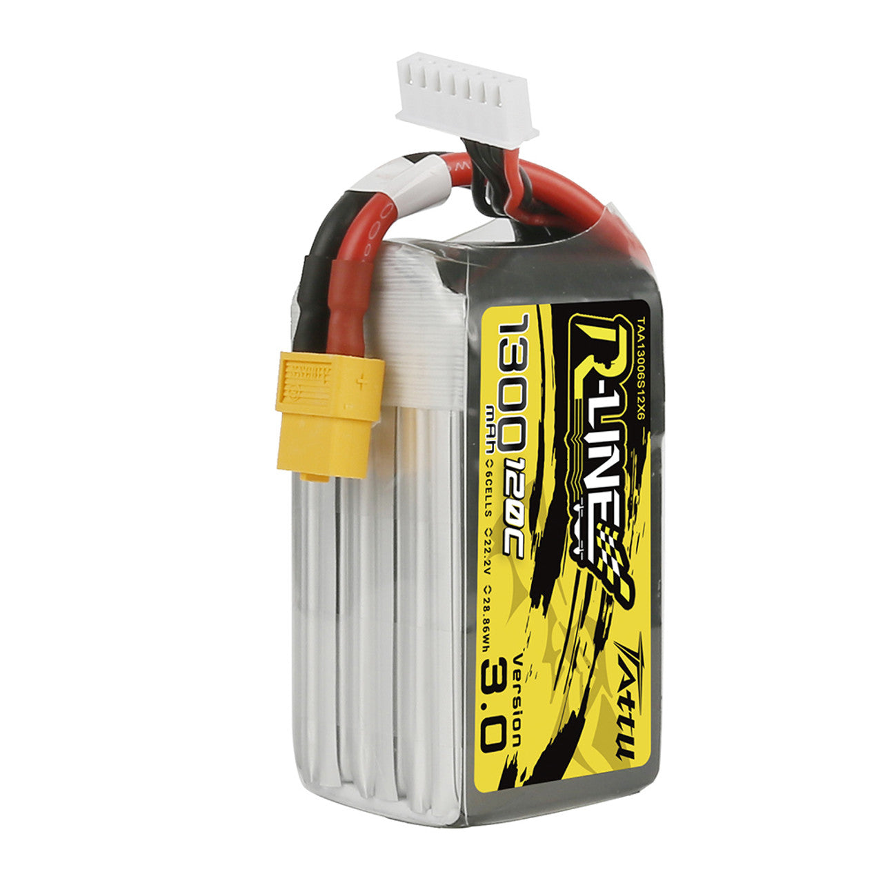 Akumuliatorius Tattu R-Line 3.0 LiPo 6S 22.2V 1300mAh 120C XT60
