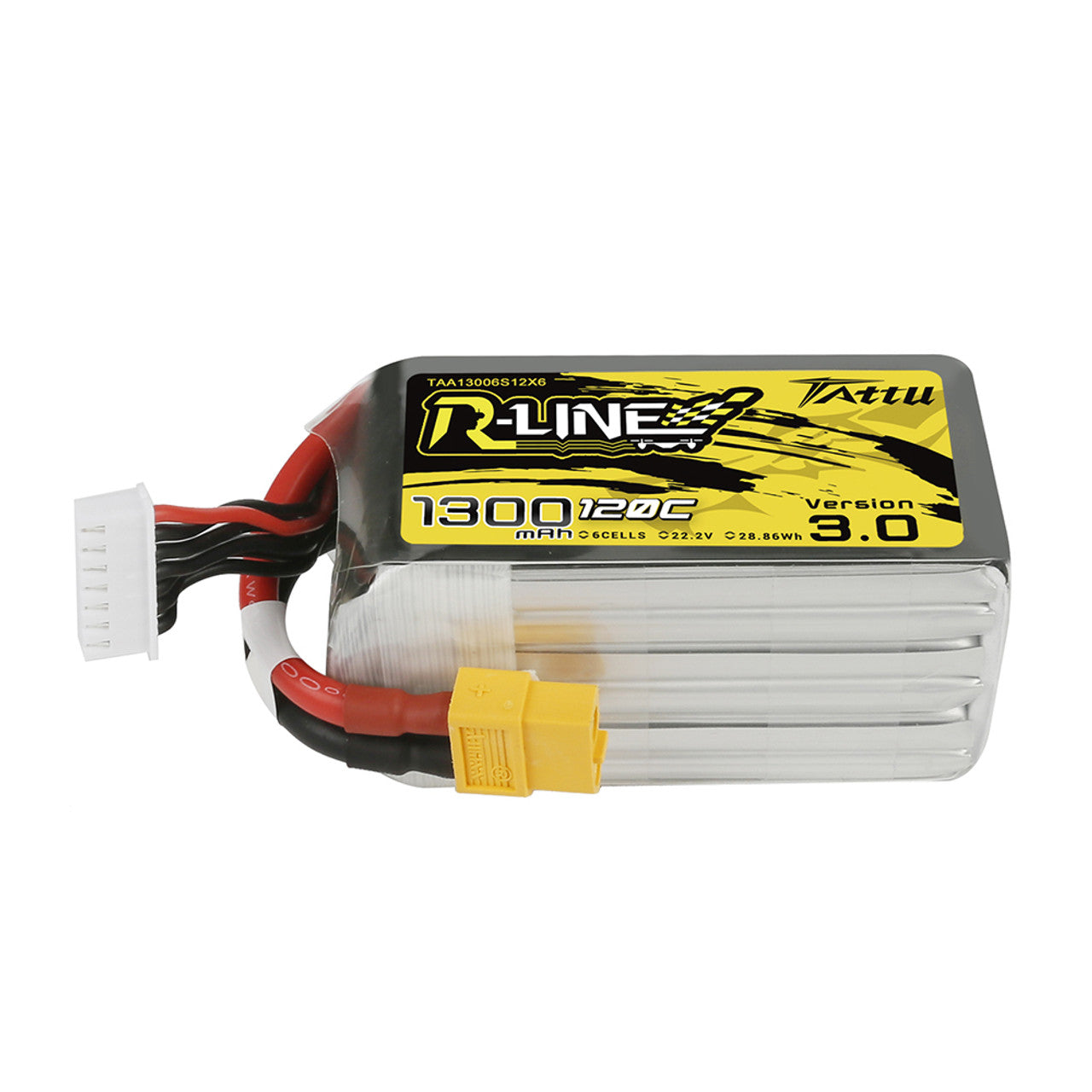 Akumuliatorius Tattu R-Line 3.0 LiPo 6S 22.2V 1300mAh 120C XT60