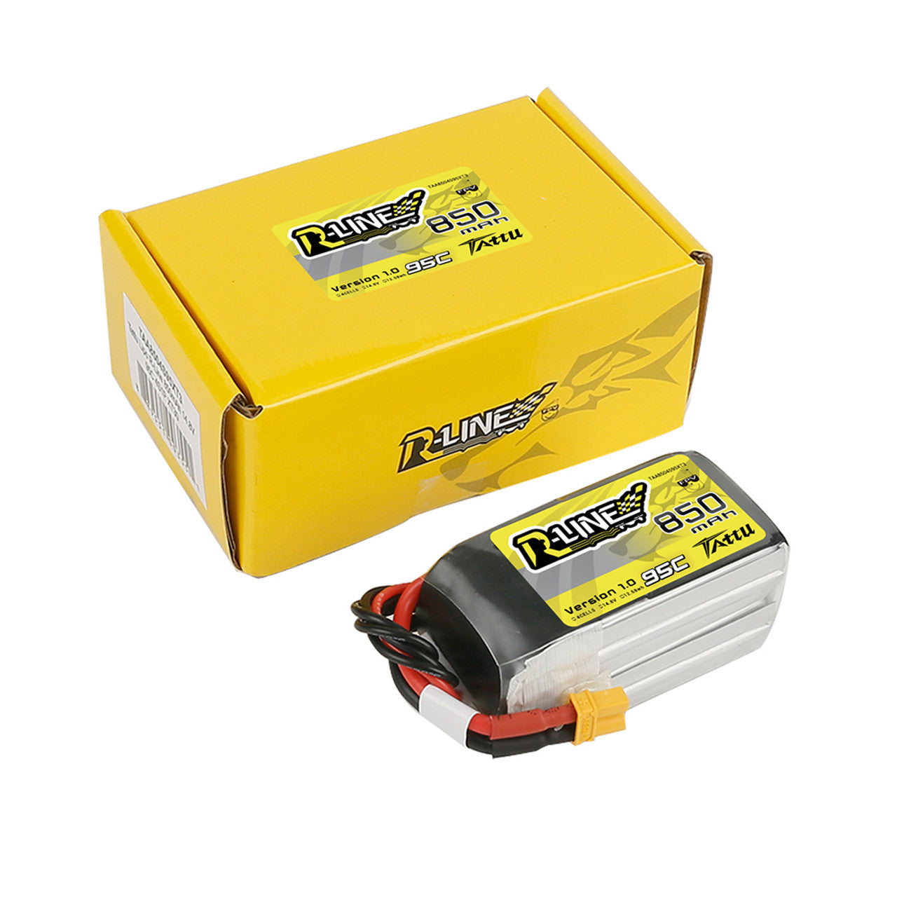 Akumuliatorius Tattu R-Line LiPo 4S 14.8V 850mAh 95C XT30