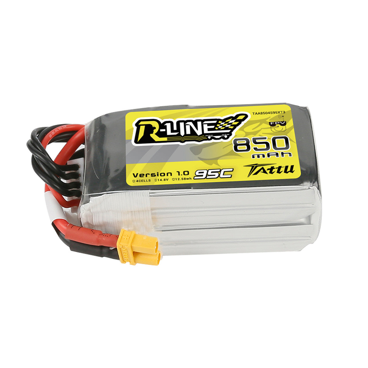 Akumuliatorius Tattu R-Line LiPo 4S 14.8V 850mAh 95C XT30