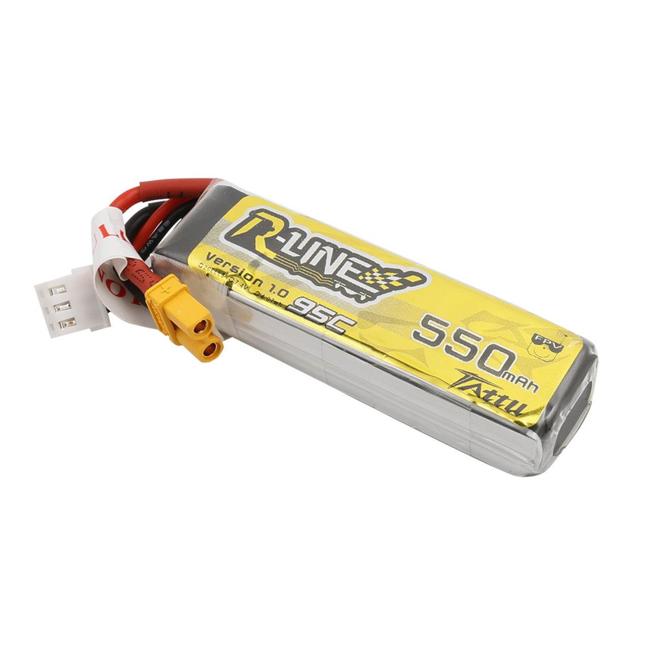 Akumuliatorius Tattu R-Line LiPo 2S 7.4V 550mAh 95C XT30