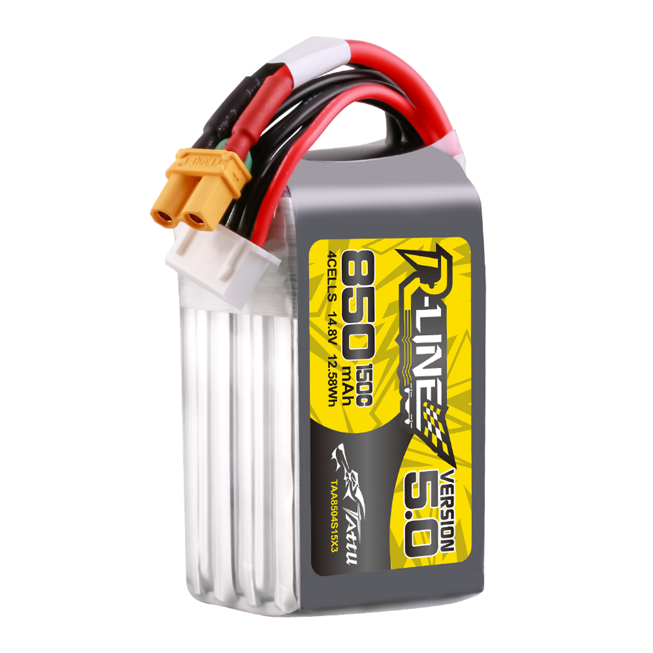 Akumuliatorius Tattu R-Line 5.0 LiPo 4S 14.8V 850mAh 150C XT30U-F