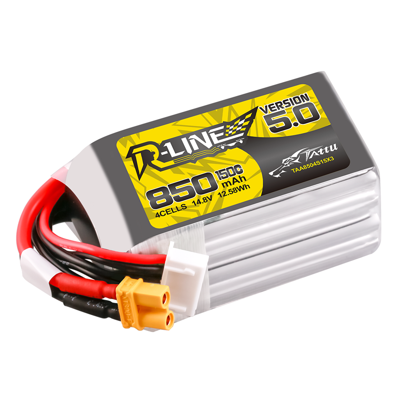 Akumuliatorius Tattu R-Line 5.0 LiPo 4S 14.8V 850mAh 150C XT30U-F