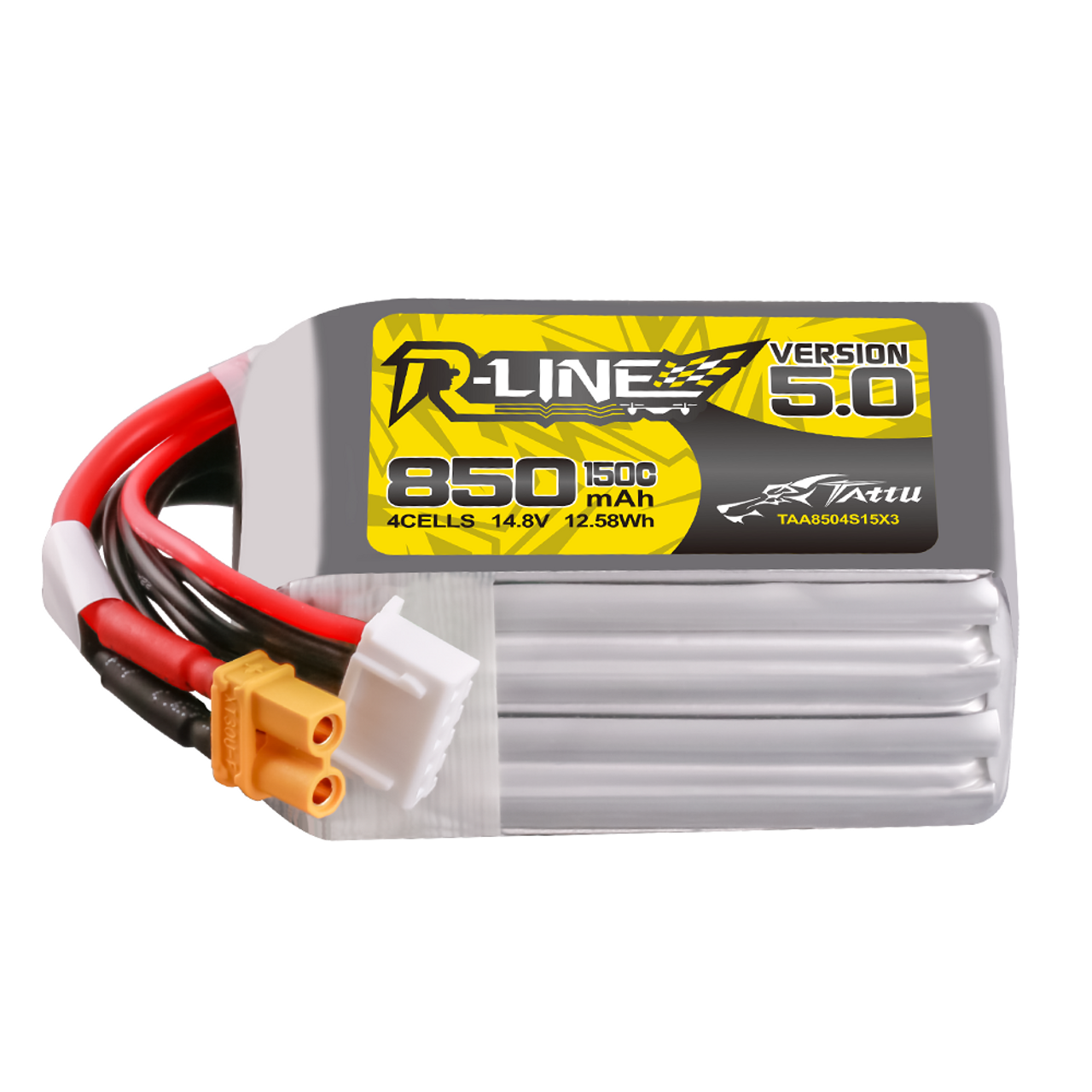 Akumuliatorius Tattu R-Line 5.0 LiPo 4S 14.8V 850mAh 150C XT30U-F