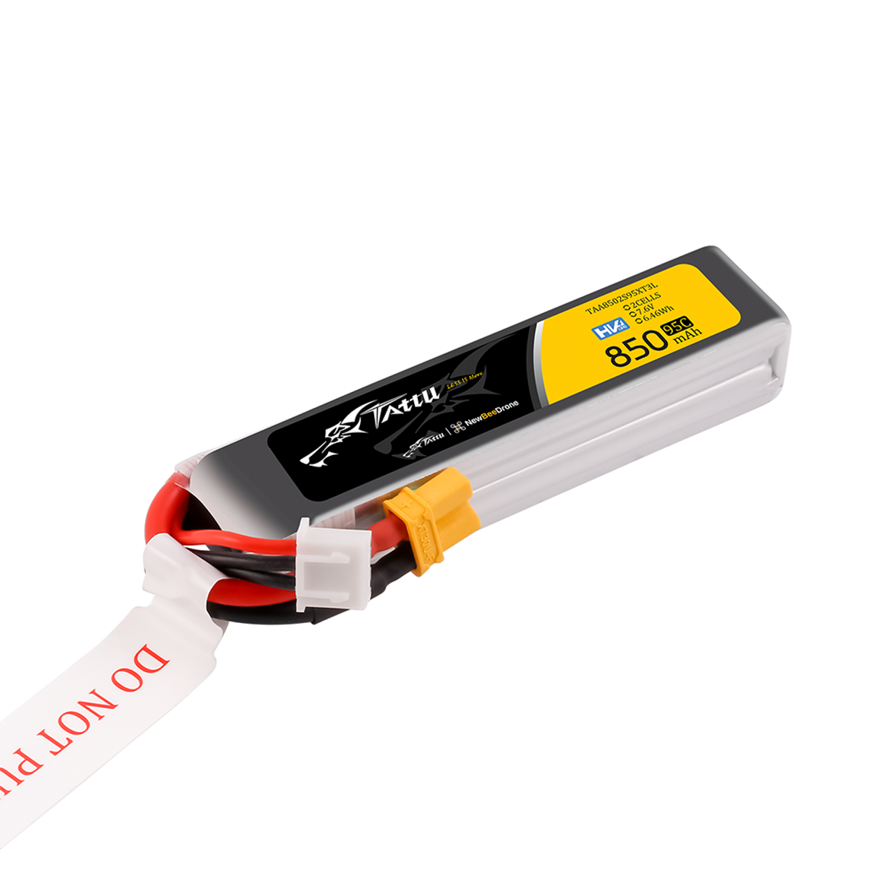 Akumuliatorius Tattu LiPo 2S 7.6V 850mAh 95C XT30 Long Pack