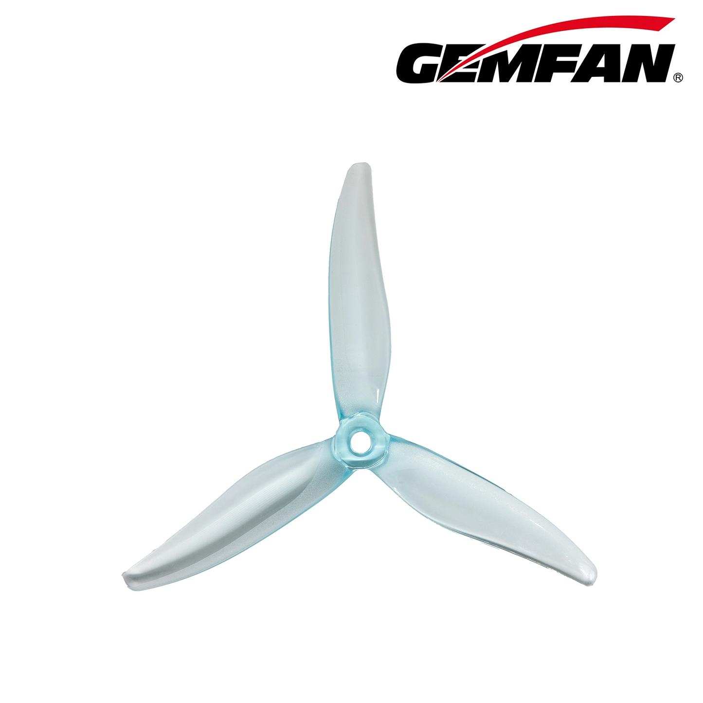 Propeleris Gemfan FURY 5128.0 3 menčių 5.1'' skaidriai mėlynas (2 pagal laikrodžio rodyklę + 2 prieš laikrodžio rodyklę)