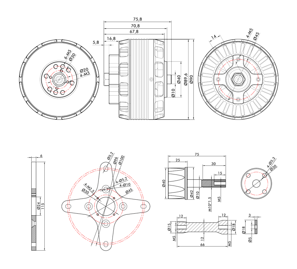 Variklis T-variklis AT8020 180KV