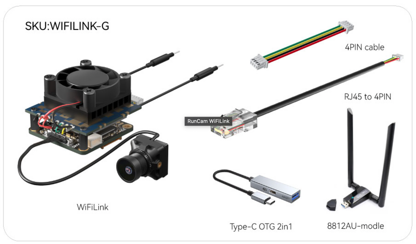 FPV kamera RunCam WiFiLink + antgalis ant žemės