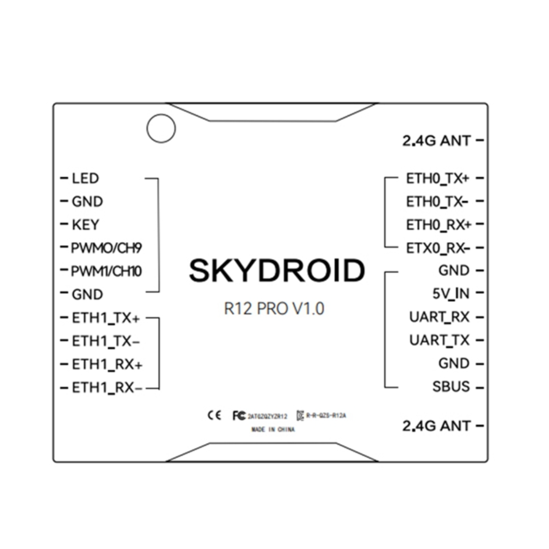 Imtuvas „SkyDroid R12 PRO“ (specialus H12 pro modeliui)