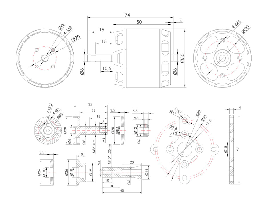 Variklis T-variklis AT4125 KV540