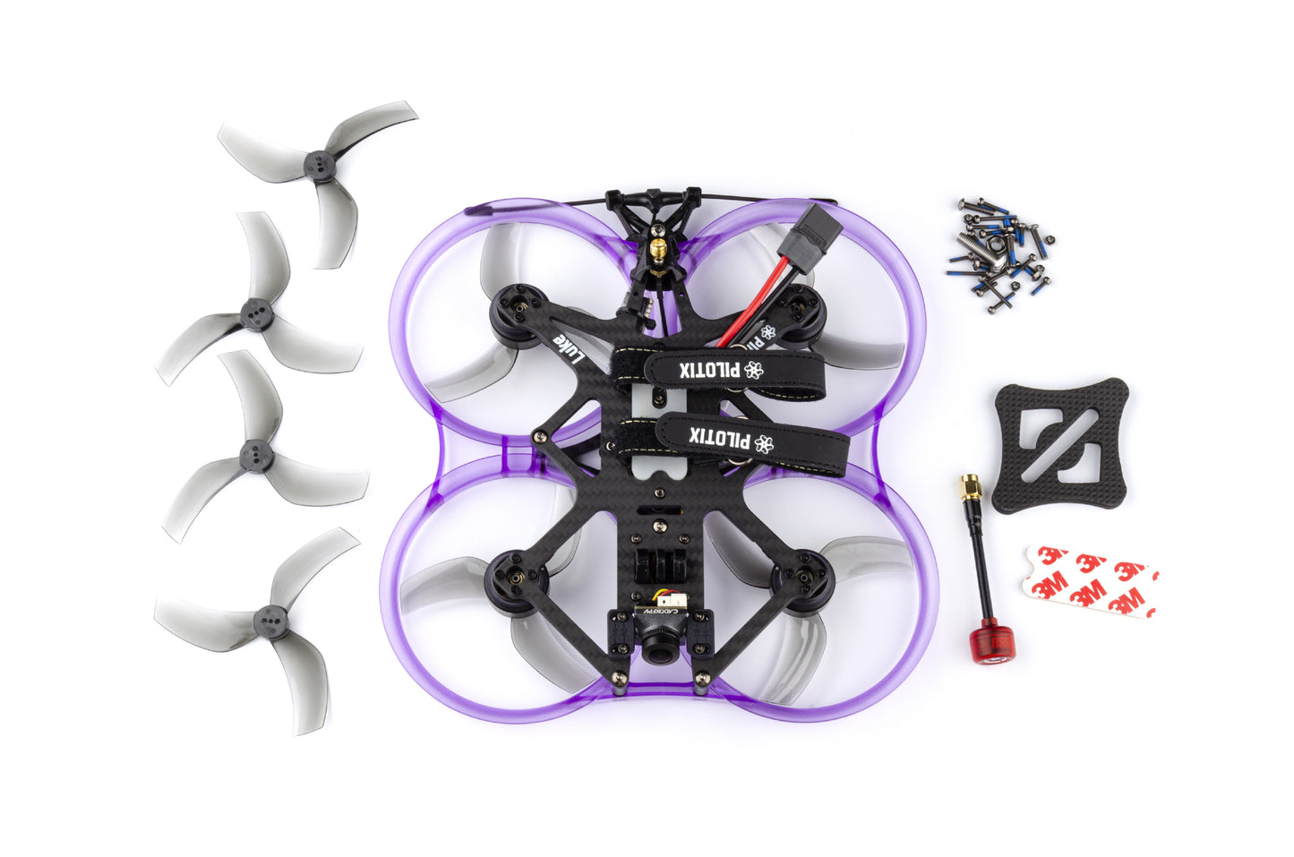 FPV dronas „Pilotix Luke“ 3,5 colio „Cinewhoop 6S“ analoginis TBS
