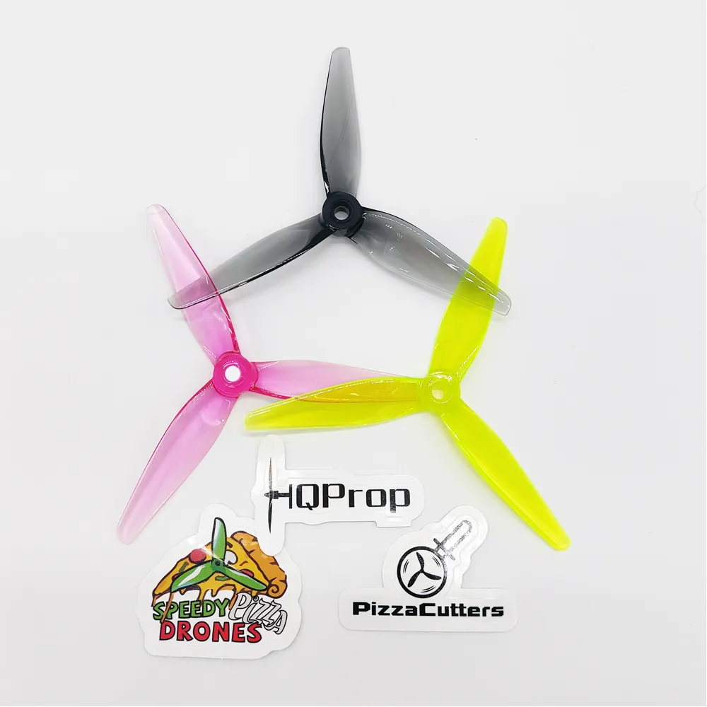 Propellers HQProp picos pjaustyklės 5037, 3 ašmenų, 5 colių, rožinės spalvos (2 prieš laikrodžio rodyklę + 2 pagal laikrodžio rodyklę)