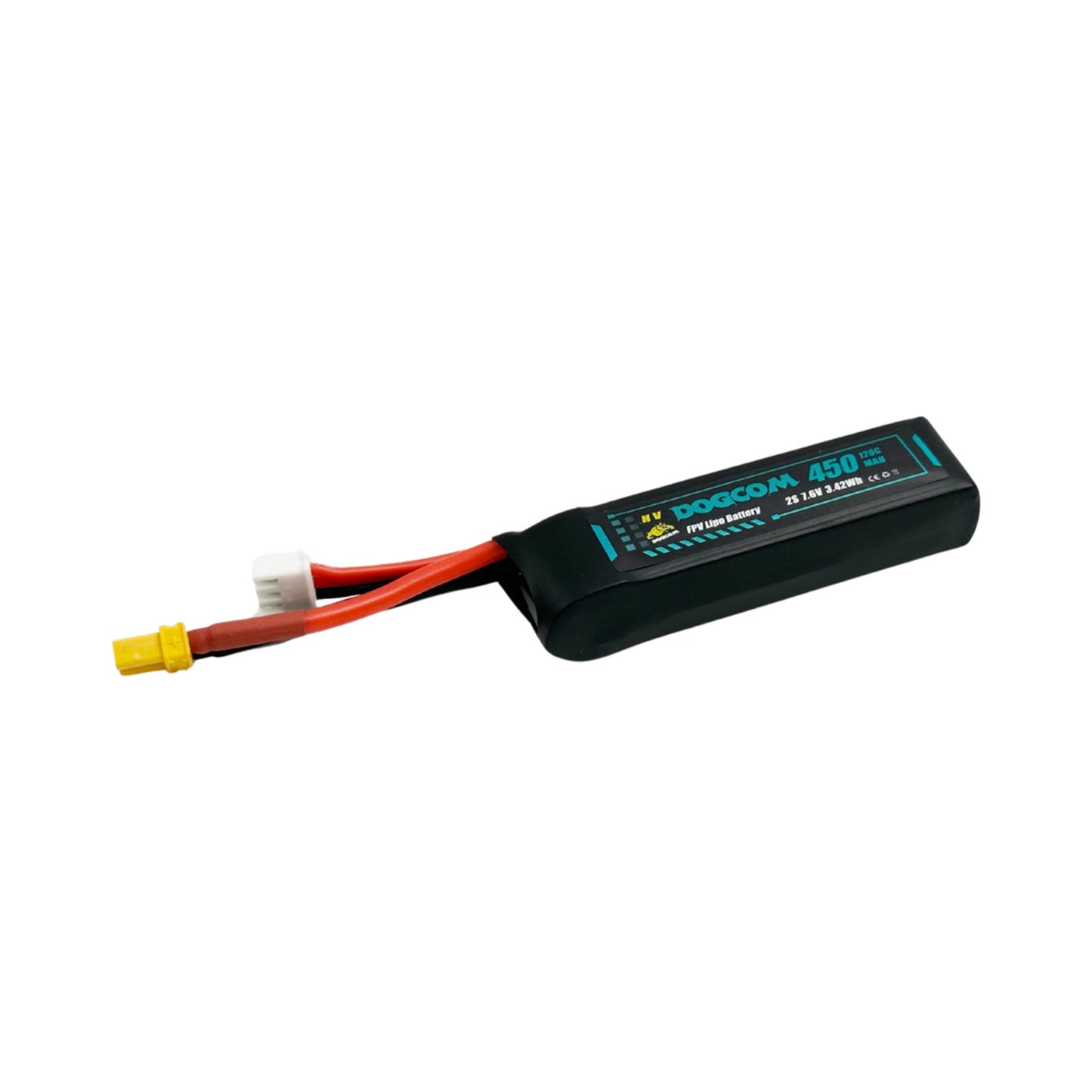 Baterija DOGCOM 450 mAh 120C 7,6 V 2S1P HV LiPo XT30