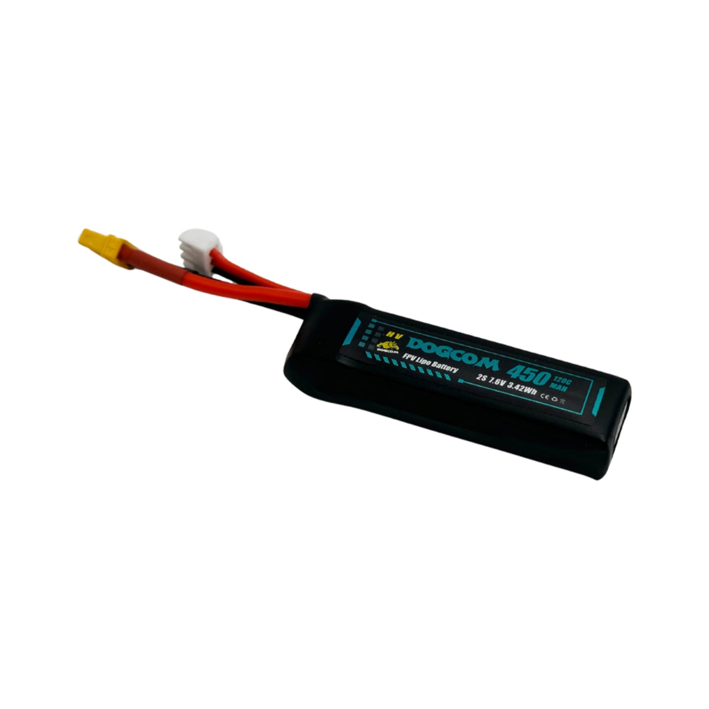 Baterija DOGCOM 450 mAh 120C 7,6 V 2S1P HV LiPo XT30