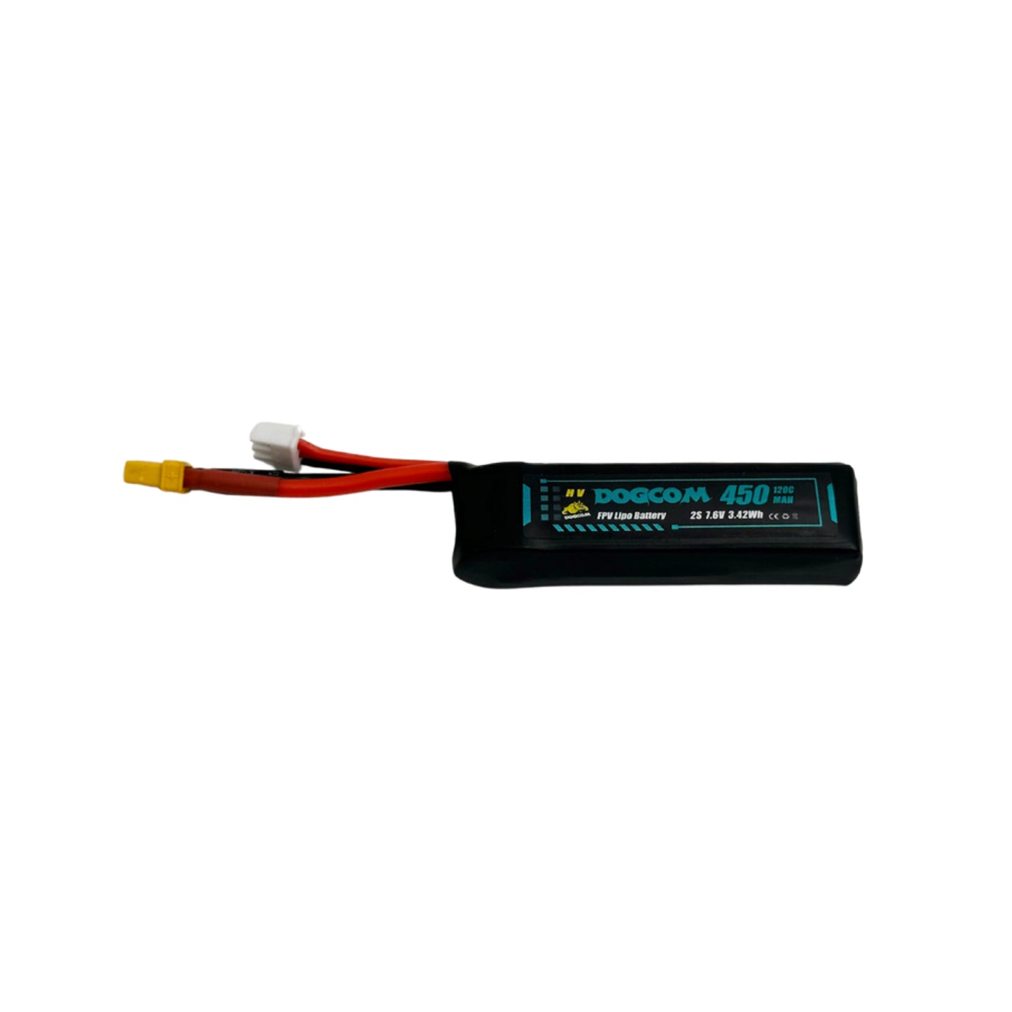 Baterija DOGCOM 450 mAh 120C 7,6 V 2S1P HV LiPo XT30
