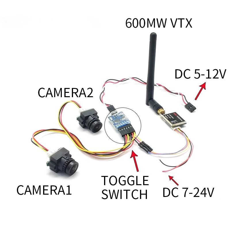3 kanalų vaizdo perjungiklis „Pilotix“