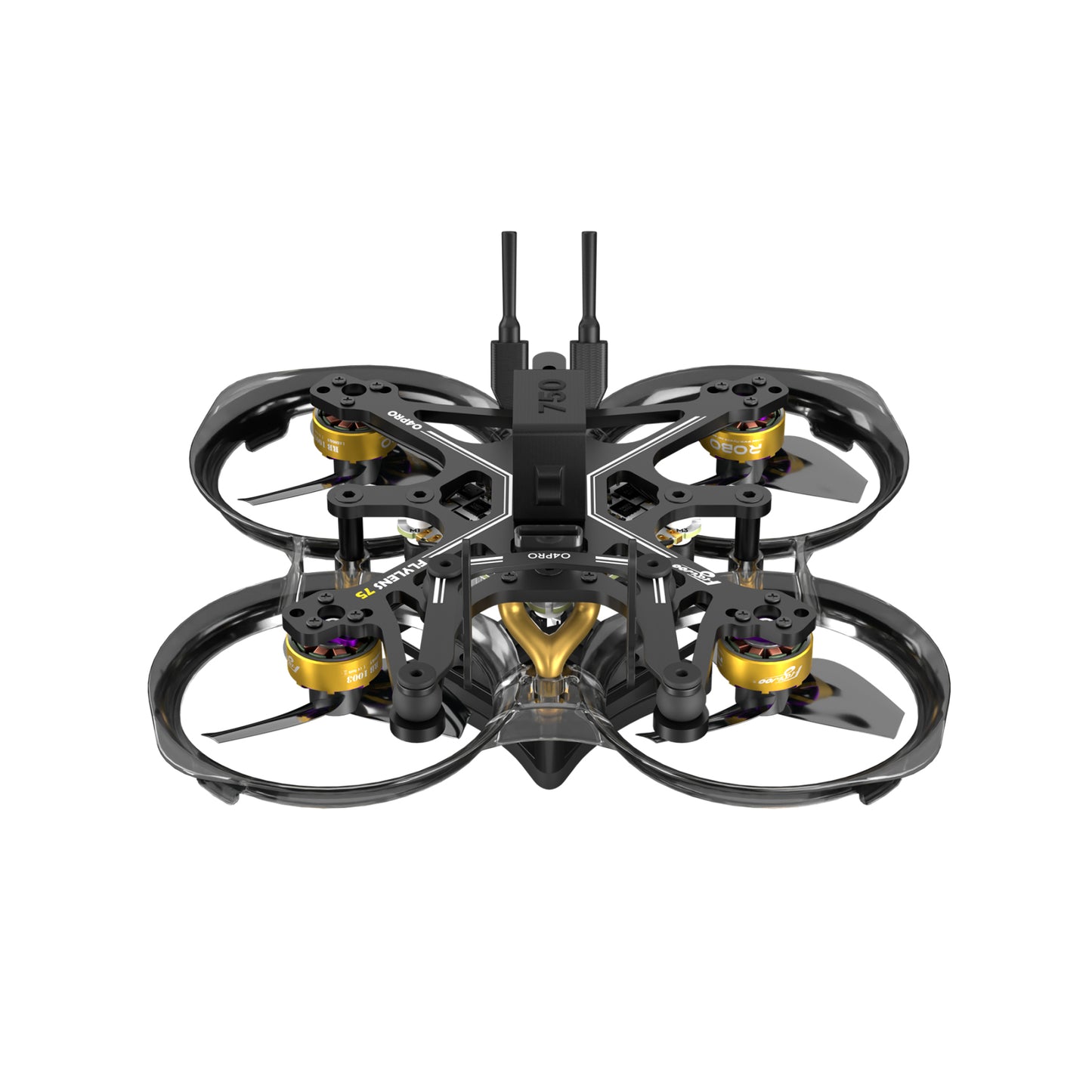 FPV dronas FLYWOO FlyLens 75 2S PNP V1.3, skirtas „DJI O4“ įrenginiui (DJI O4 įrenginys nepridedamas)