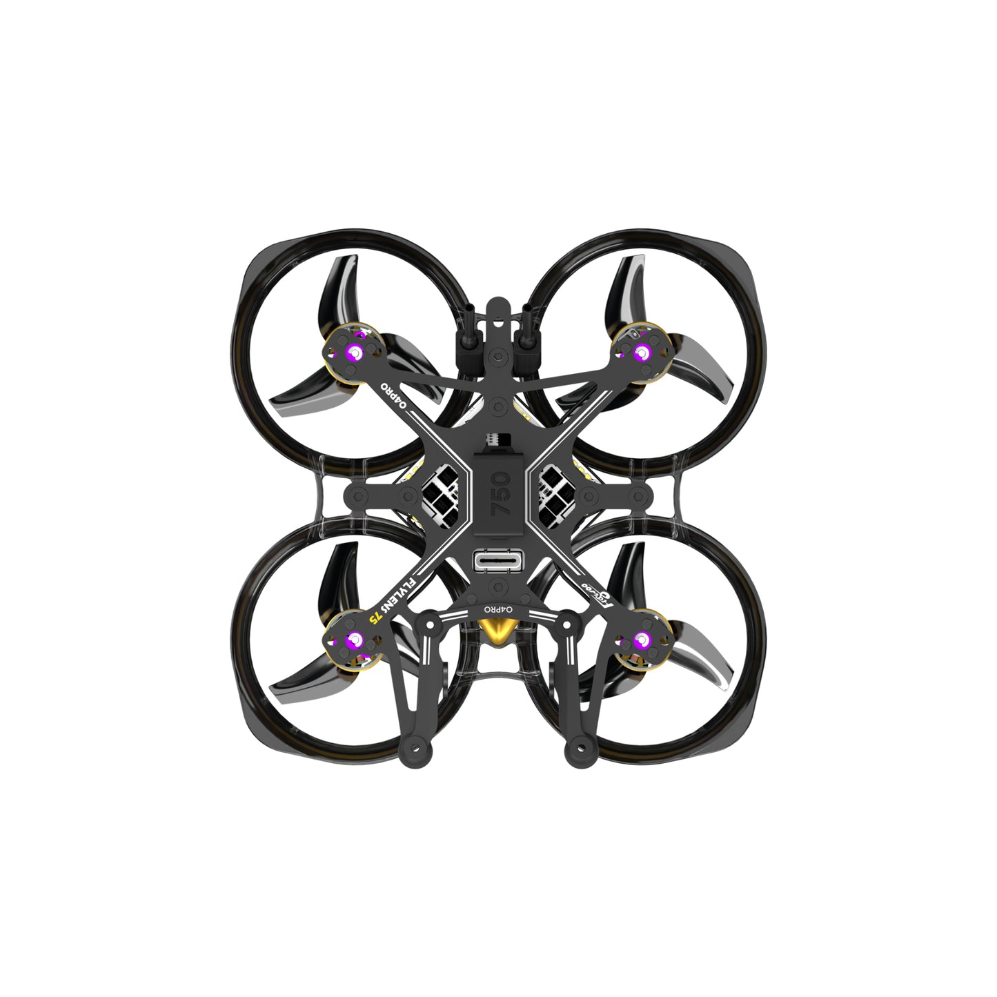 FPV dronas FLYWOO FlyLens 75 2S PNP V1.3, skirtas „DJI O4“ įrenginiui (DJI O4 įrenginys nepridedamas)