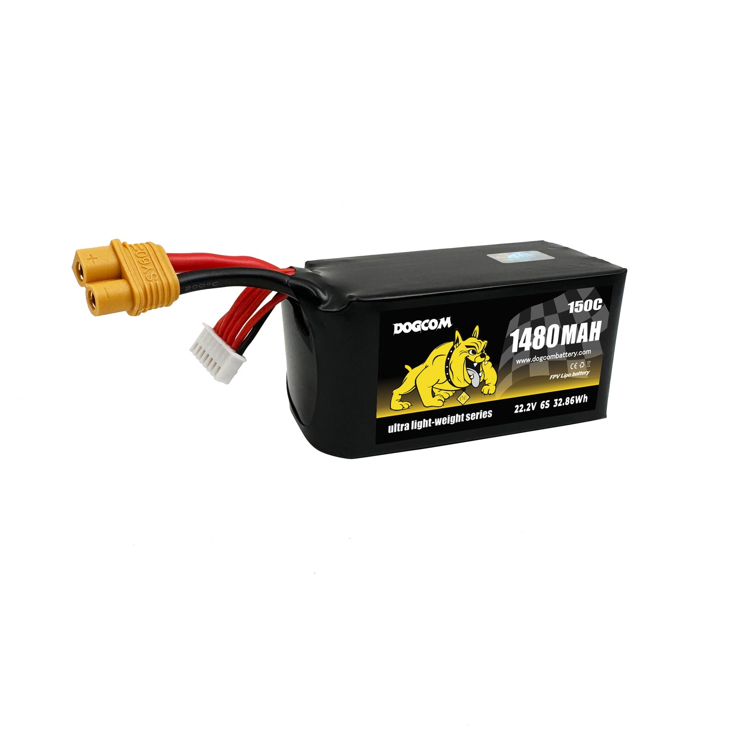 Akumuliatorius DOGCOM 1480mAh 6S 150C 22.2V LiPo Ultra Series