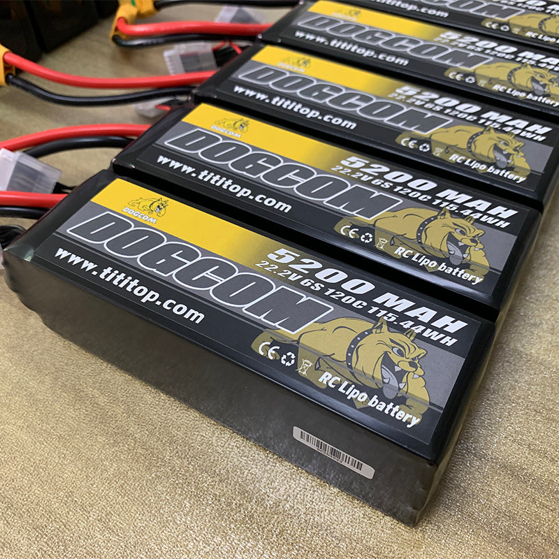 Akumuliatorius DOGCOM 5200mAh 6S 120C 22.2V LiPo XT90