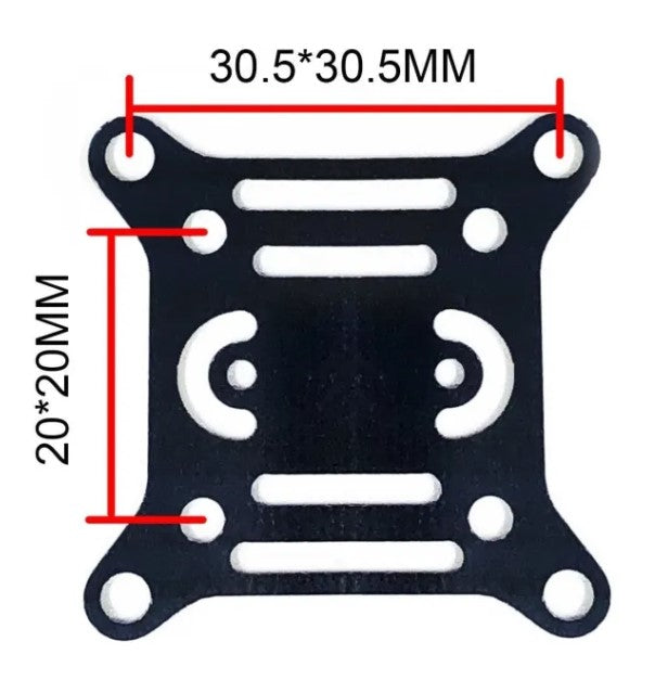 Izoliacinė plokštė FLYWOO skrydžio valdikliui arba ESC 30.5X30.5mm (10 vnt.)