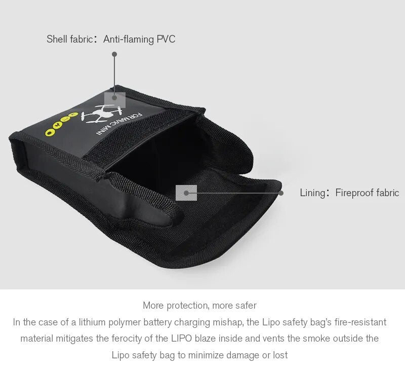 6651 battery safety bag startrc for mini 2 mini se mavic mini mini 3 pro for 3 pcs batteries