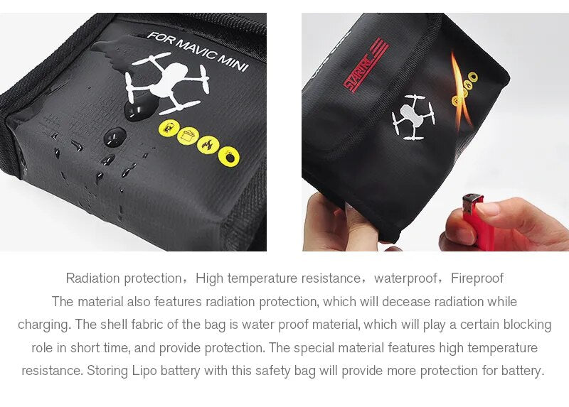 6657 1 battery safety bag startrc for mini 2 mini se mavic mini mini 3 pro for 1 pc battery