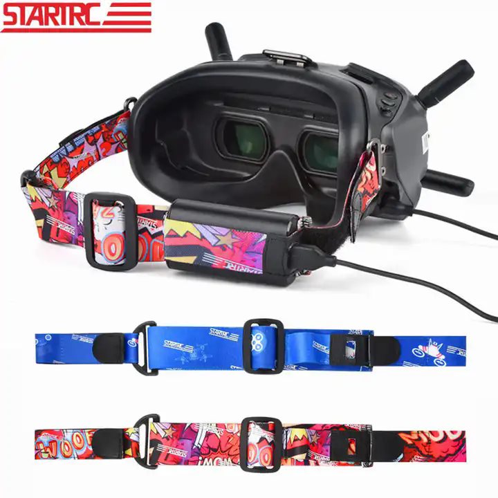 6744 3 head strap startrc for dji fpv goggles v2 blue