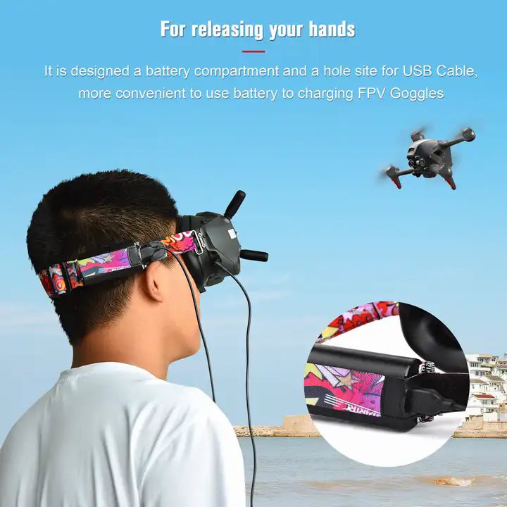 6747 2 head strap startrc for dji fpv goggles v2 red
